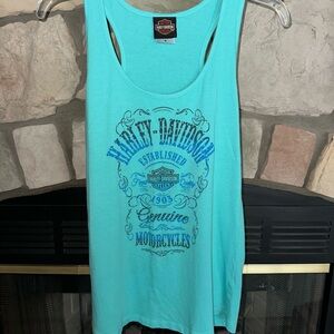 Medium Harley-Davidson Darker Mint Racerback Tank